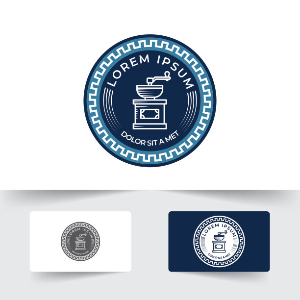 咖啡研磨机插图模板与复古风格的设计孤立在白色背景图片下载