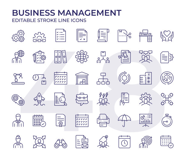 业务管理线图标图片下载