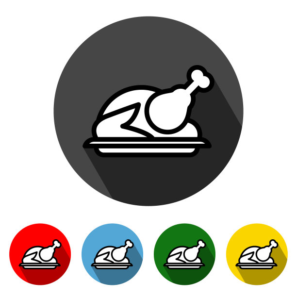 土耳其扁平图标长影子图片下载