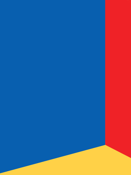 受包豪斯·蒙德里安和康定斯基艺术启发的几何形状的极简主义海报。垂直海报艺术打印。图片下载