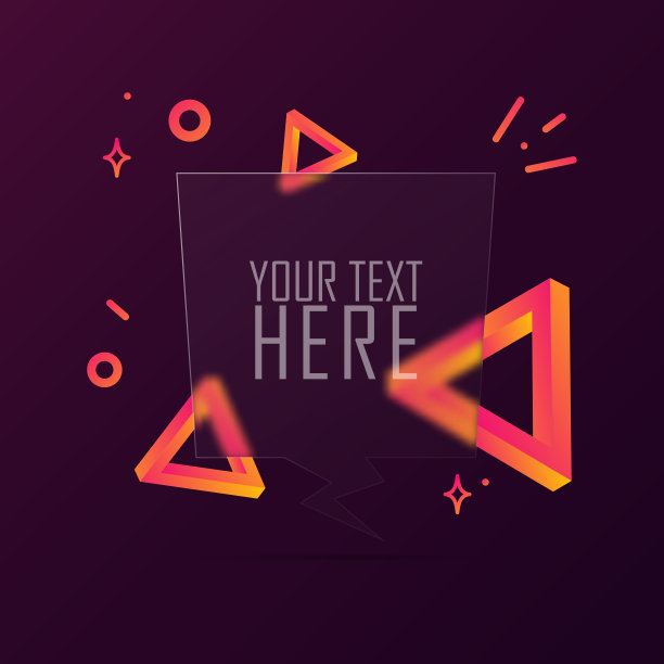 带有空白文本的语音气泡横幅。Glassmorphism风格。用于商业、营销和广告。孤立背景向量。每股收益10图片下载