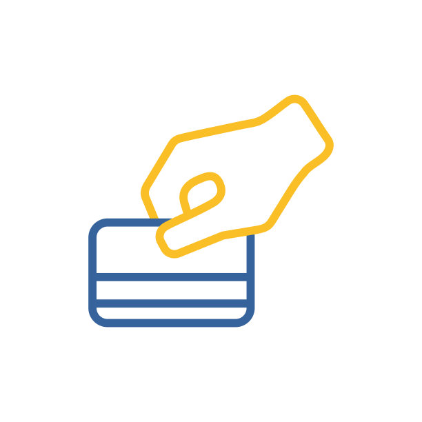 手刷信用卡在购买矢量图标图片下载