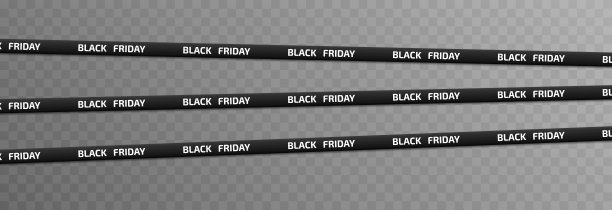 黑色星期五缎带的向量集。销售，黑色星期五，折扣，广告，磁带，png。图片下载