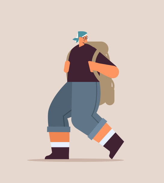 老年女性徒步旅行背包活跃老年体育活动概念图片下载