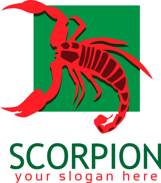 蝎子标志股票标志模板平面设计图片下载