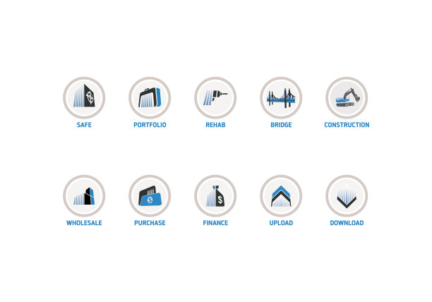 建筑网站图标集设计说明图片下载