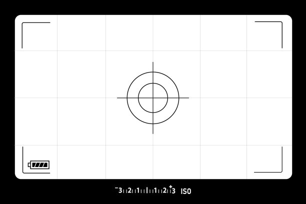 照片相机的取景器。摄影ui变焦，调整焦距和数码取景器。记录凸轮显示，recc取景器屏幕或电影。矢量图图片下载