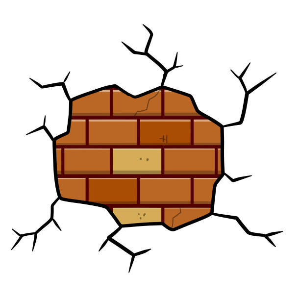 损坏的砖墙。破碎的灰泥有裂缝。装饰和背景元素。旧建筑的房屋和洞的细节。图片下载