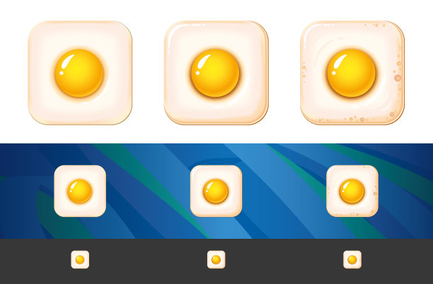 煎蛋图标的智能手机应用程序图片下载