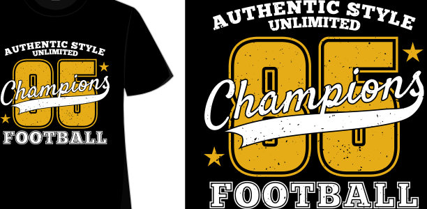 t恤排版正宗风格的冠军图片下载