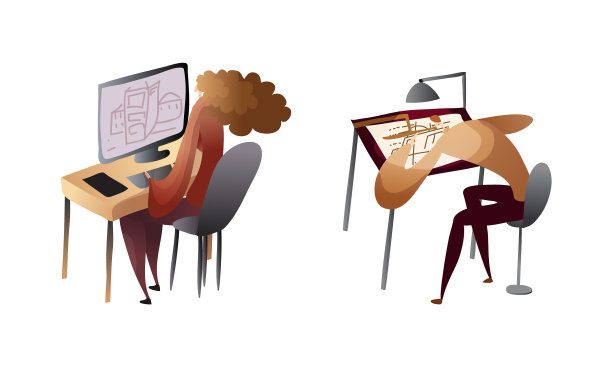 有创造力的男人和女人从事手工艺品图片下载