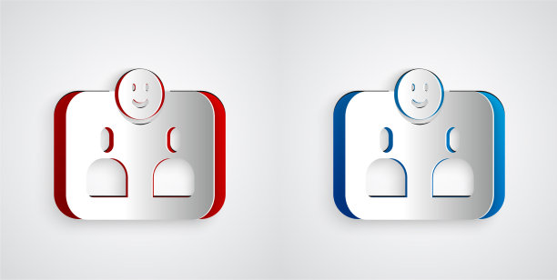 剪纸朋友永远icon孤立在灰色图片下载