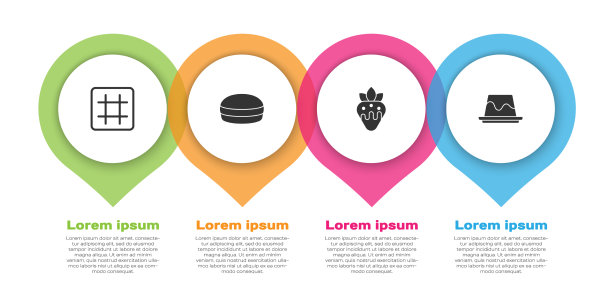 放入华夫饼马卡龙饼干草莓图片下载