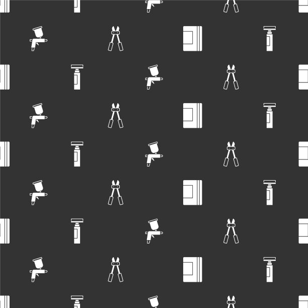 设置螺旋记事本，记号笔，油漆喷枪图片下载