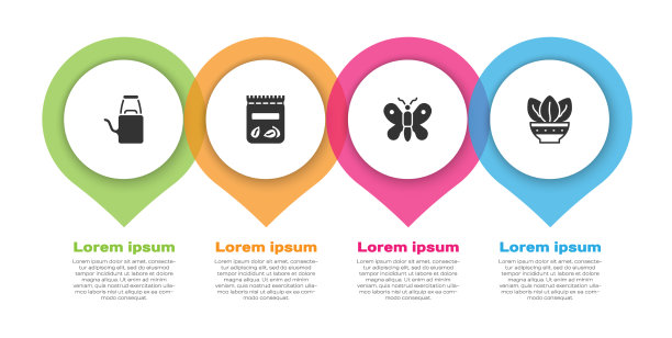 设置浇水罐装满种子植物图片下载