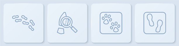 设线人脚印鞋爪放大图片下载