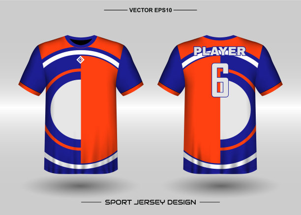 t恤运动矢量设计模板，图片下载