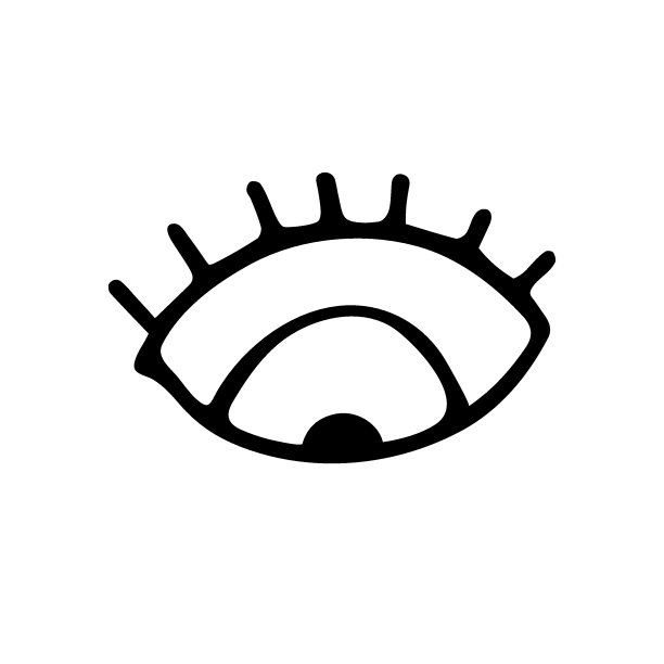手绘黑色轮廓眼睛图片下载