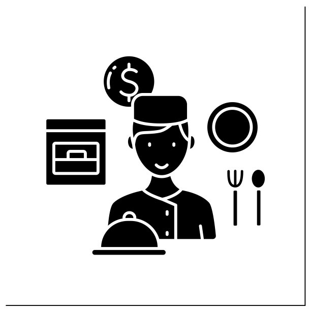 个人厨师字形图标图片下载