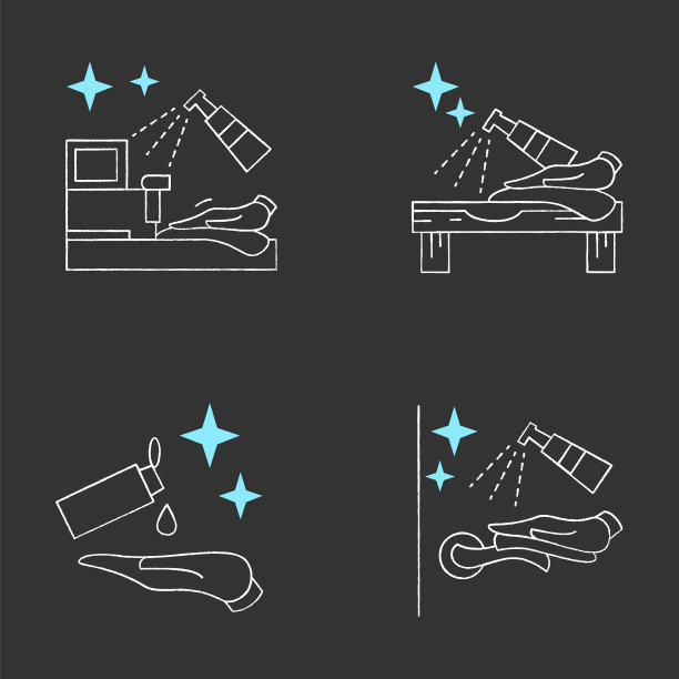 表面消毒粉笔图标设置图片下载