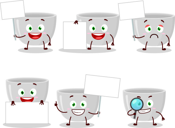 塑料碗字符带信息板图片下载