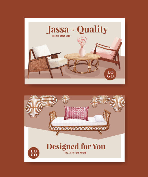 带有jassa家具概念的Facebook模板图片下载