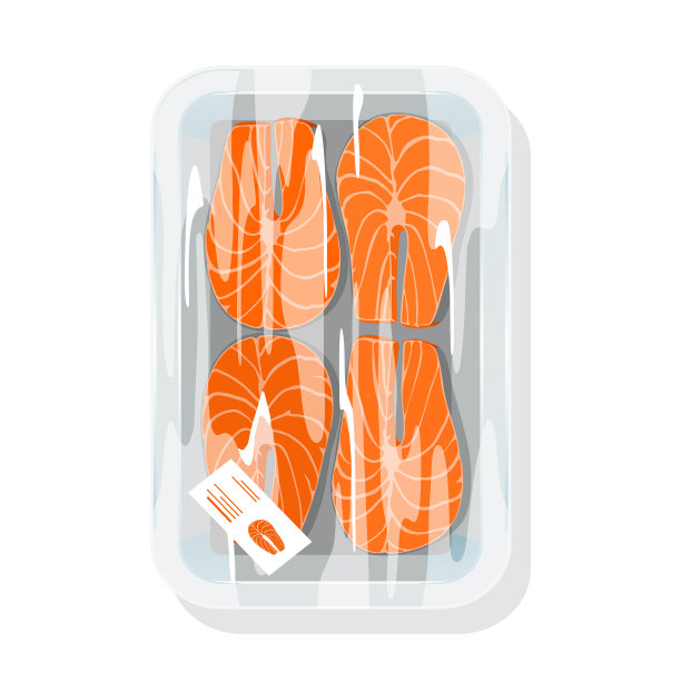 整片三文鱼放在托盘里图片下载