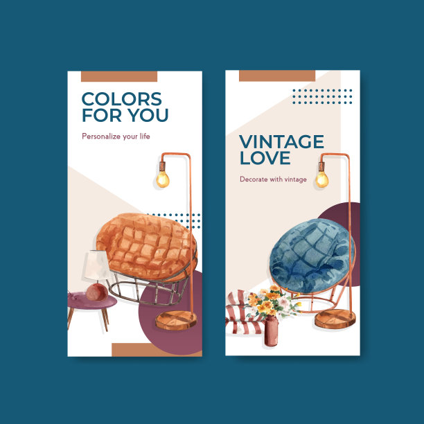 传单模板与赤陶土装饰概念图片下载