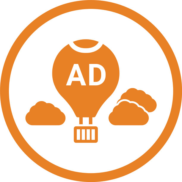 气球广告图标橙色设计图片下载