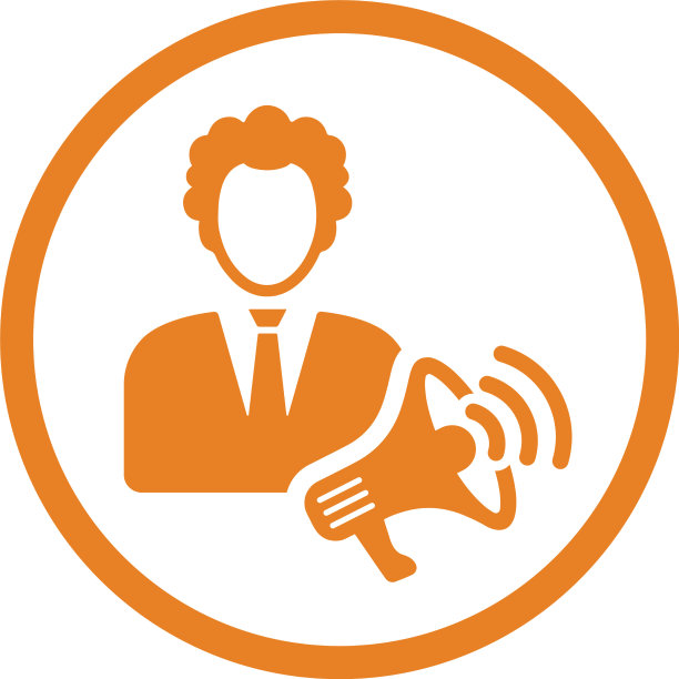 经理晋升公告图标为橙色图片下载