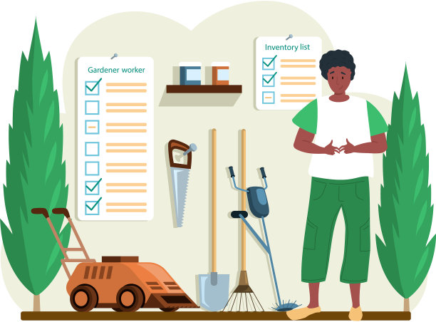 年轻的男园丁站在谷仓里图片下载