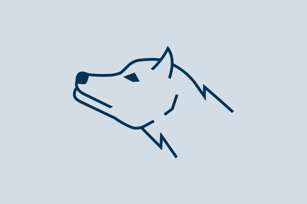 现代标志一个宏伟的狼图片下载