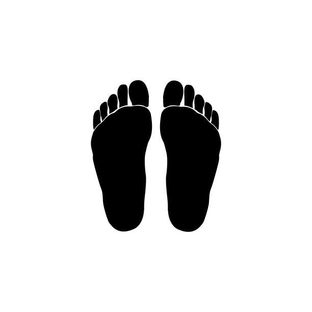 现代概念鞋底剪影图片下载