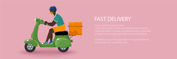 在线送货服务和居家理念图片下载