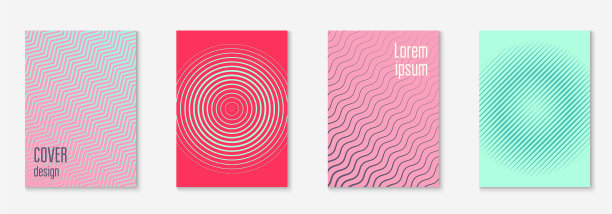 将宣传册作为极简主义时尚的封面线图片下载