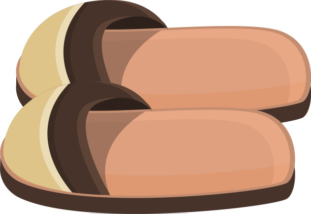 爷爷卡通风格的拖鞋图片下载