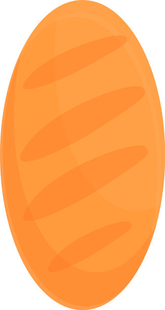 新鲜面包图标卡通风格图片下载