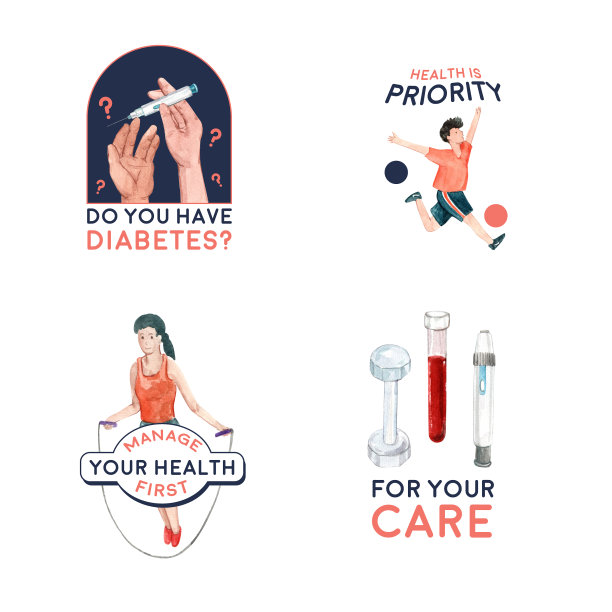 标志与世界糖尿病日的概念设计图片下载