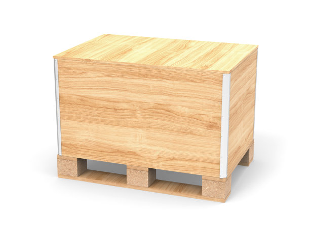 空白重型装运木箱模板。图片下载