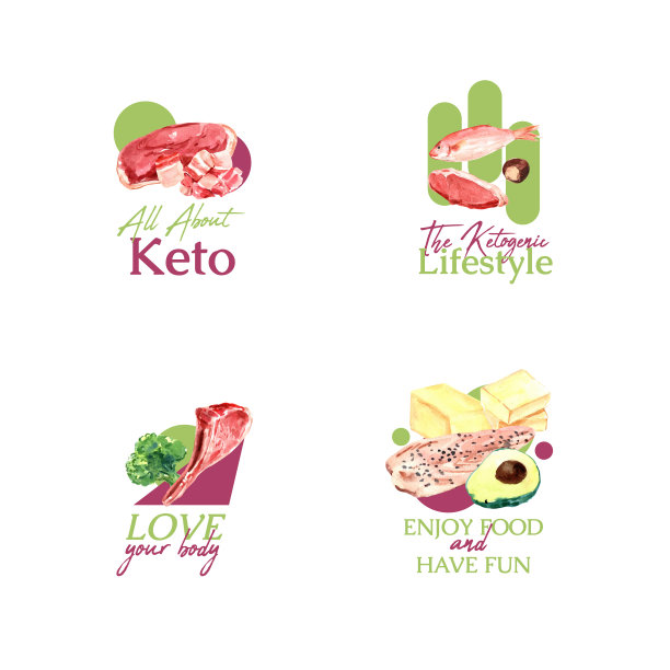 标志设计以生酮饮食为理念图片下载