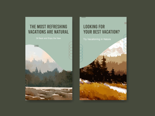 秋天的风景Instagram模板图片下载