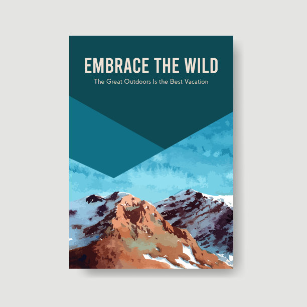 海报模板与景观在秋季设计图片下载