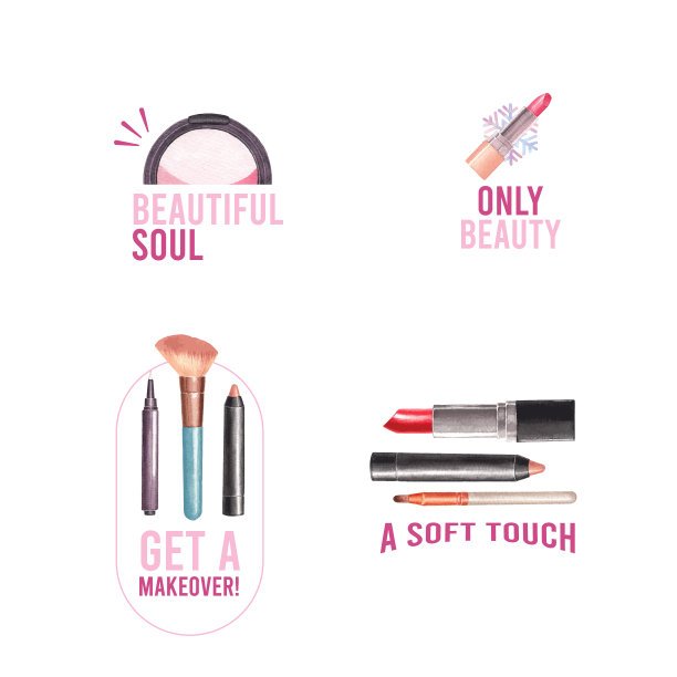 标志设计与化妆概念的品牌和图片下载