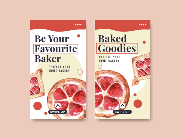 Instagram模板与面包店设计在线图片下载