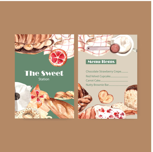 餐厅菜单烘焙模板设计图片下载