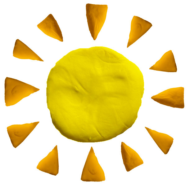 太阳图标泥塑艺术图片下载