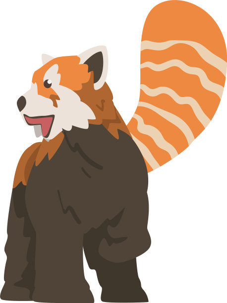 可爱有趣的小熊猫可爱的野生动物卡通图片下载