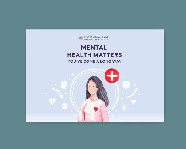 世界精神卫生日的Facebook模板图片下载