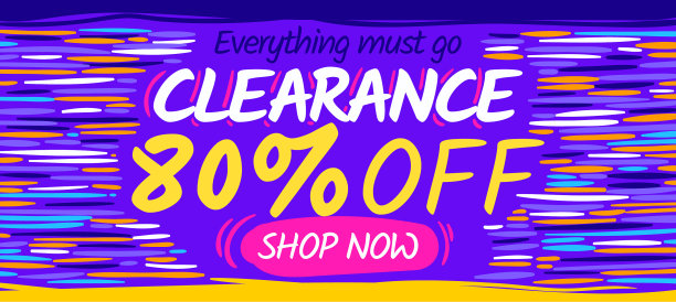 清仓促销横幅模板网站推广图片下载