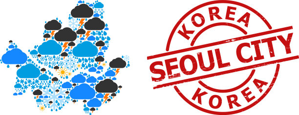 天气模式图，首尔市和图片下载